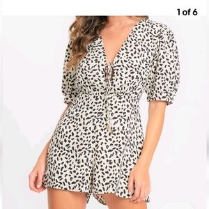 NWOT THE FIFTH LABEL LEOPARD PRINT ROMPER SIZE SMALL